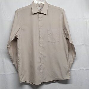 Vintage Geoffrey Beene Mens Dress Shirt 16.5 32/33 Regular Button Up Wrinkle Fre